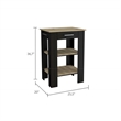 Boahaus Versailles Kitchen Island (Black Wengue / Light Oak)