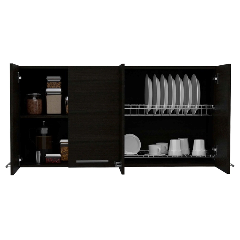 Boahaus Valence Wall Cabinet (Black Wengue )