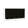 Boahaus Valence Wall Cabinet (Black Wengue )