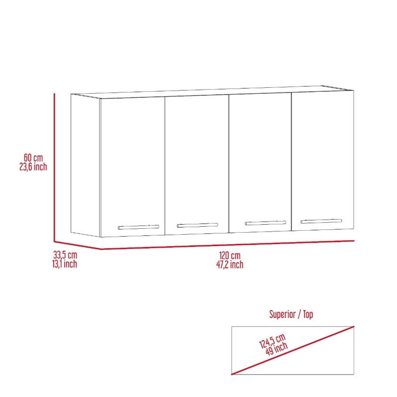 Boahaus Valence Wall Cabinet (White)