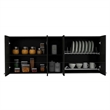 Boahaus Clichy Wall Cabinet (Black Wengue)