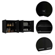 Boahaus Clichy Wall Cabinet (Black Wengue)