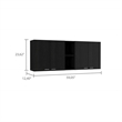 Boahaus Clichy Wall Cabinet (Black Wengue)