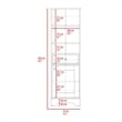 Boahaus Dauphin Tall Linen Cabinet (Gray)