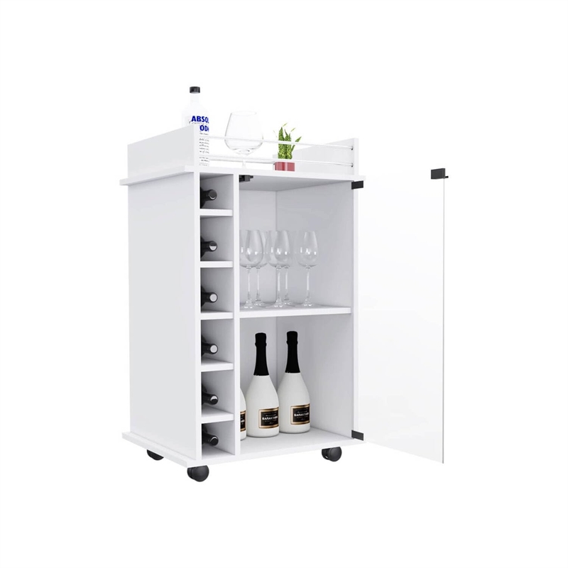 Boahaus Carlisle Bar Cart (White)