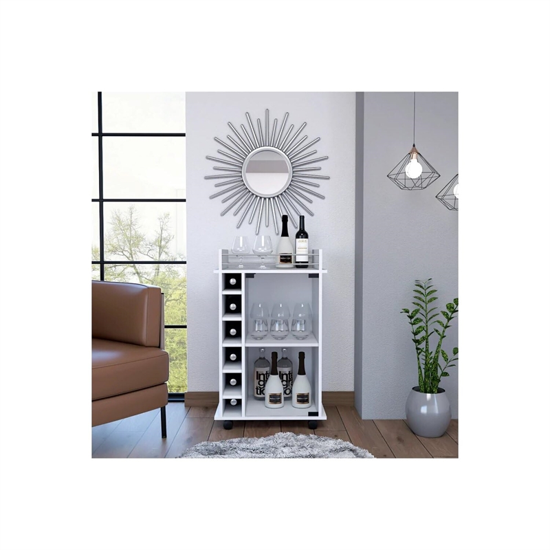 Boahaus Carlisle Bar Cart (White)