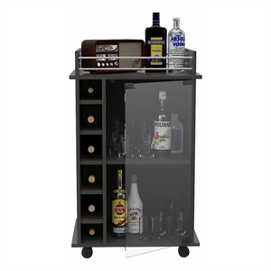Boahaus Carlisle Bar Cart (Smokey Oak)