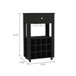 Boahaus Stanley Bar Cart (Black Wengue)