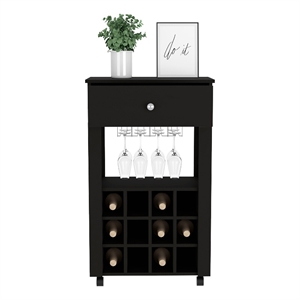 Boahaus Stanley Bar Cart (Black Wengue)