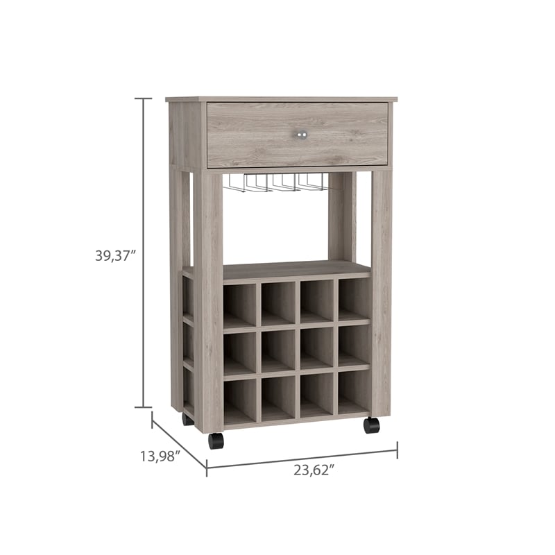 Boahaus Stanley Bar Cart (Light Gray)