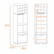 Boahaus Jamestown Bar Cabinet (Mahagony/Macadamia)