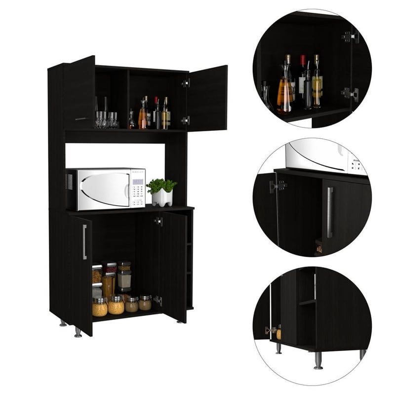 Boahaus Rouen Pantry (Black Wengue)
