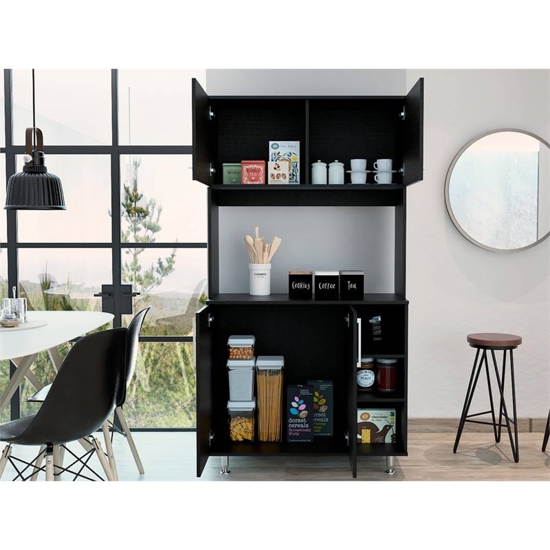 Boahaus Rouen Pantry (Black Wengue)