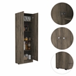 Boahaus Cayenne Storage Cabinet (Dark Brown / Black Wengue)