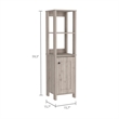 Boahaus Morden Tall Linen Cabinet (Gray)