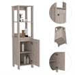 Boahaus Morden Tall Linen Cabinet (Gray)