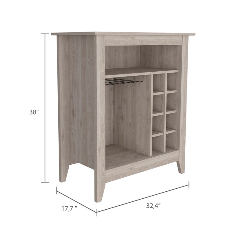 Boahaus Gibraltar Bar Cabinet (Light Gray)