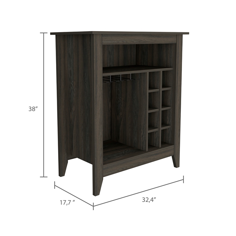 Boahaus Gibraltar Bar Cabinet (Carbon Espresso)