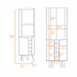 Boahaus Douglas Bar Cabinet (Macadamia/Black Wengue)