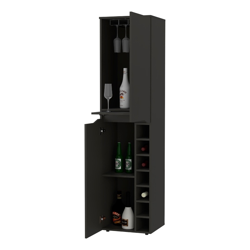 Boahaus Winchester Bar Cabinet (Black Wengue)