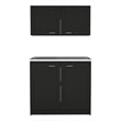 Boahaus Montauban Cabinet Set (Black Wengue)