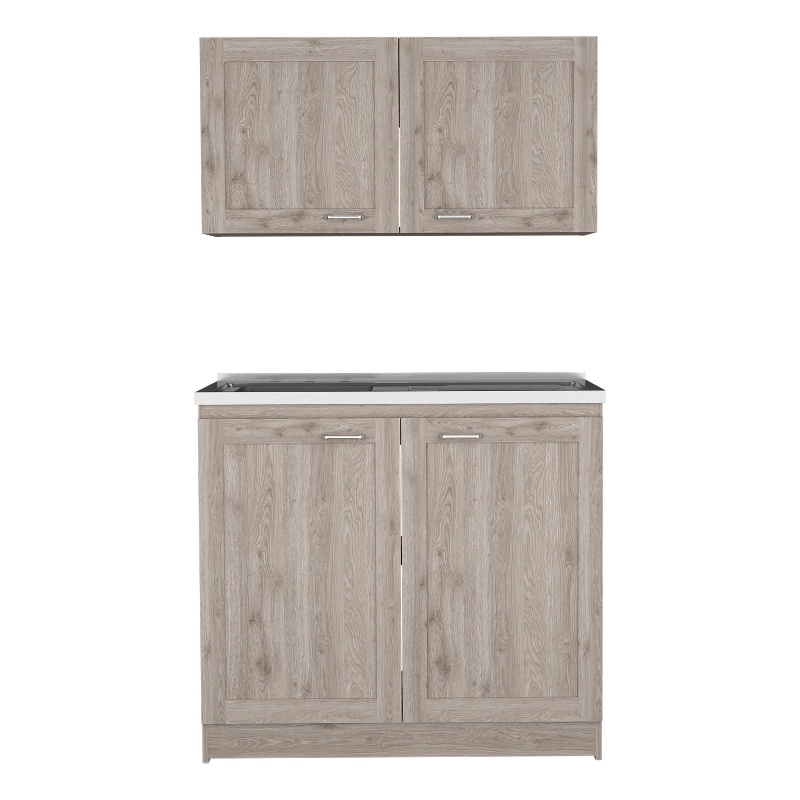 Boahaus Montauban Cabinet Set (Light Gray)