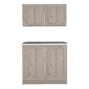 Boahaus Montauban Cabinet Set (Light Gray)