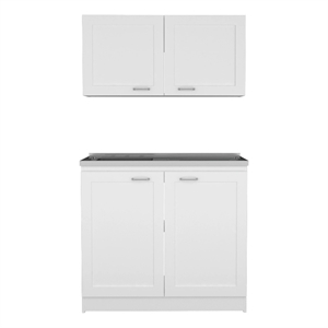 Boahaus Montauban Cabinet Set (White)