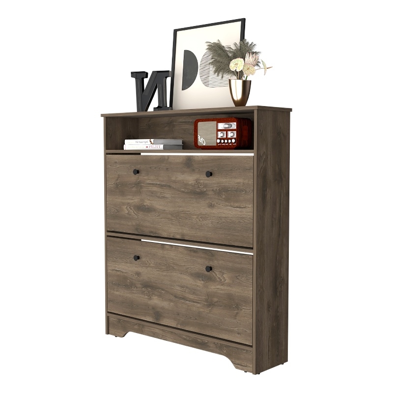 Boahaus Santonum Shoe Rack  (Dark Brown)