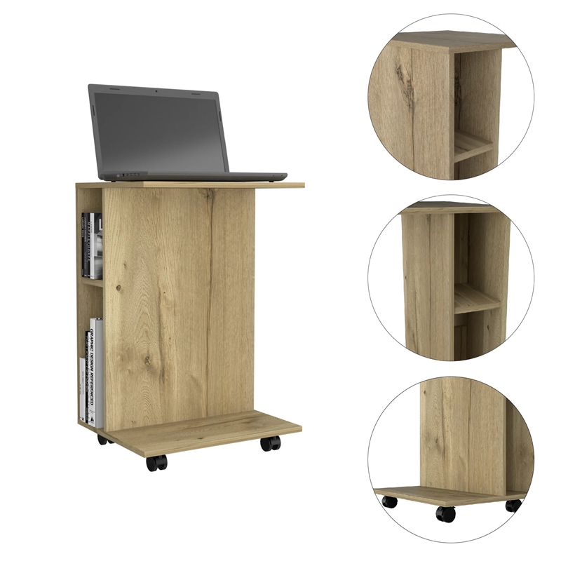 Boahaus Commarque Tray Table (Light Oak)