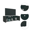 Boahaus Long Beach Tv Stand (Black Wengue)