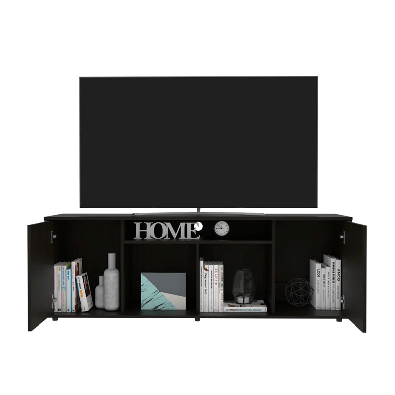 Boahaus Long Beach Tv Stand (Black Wengue)