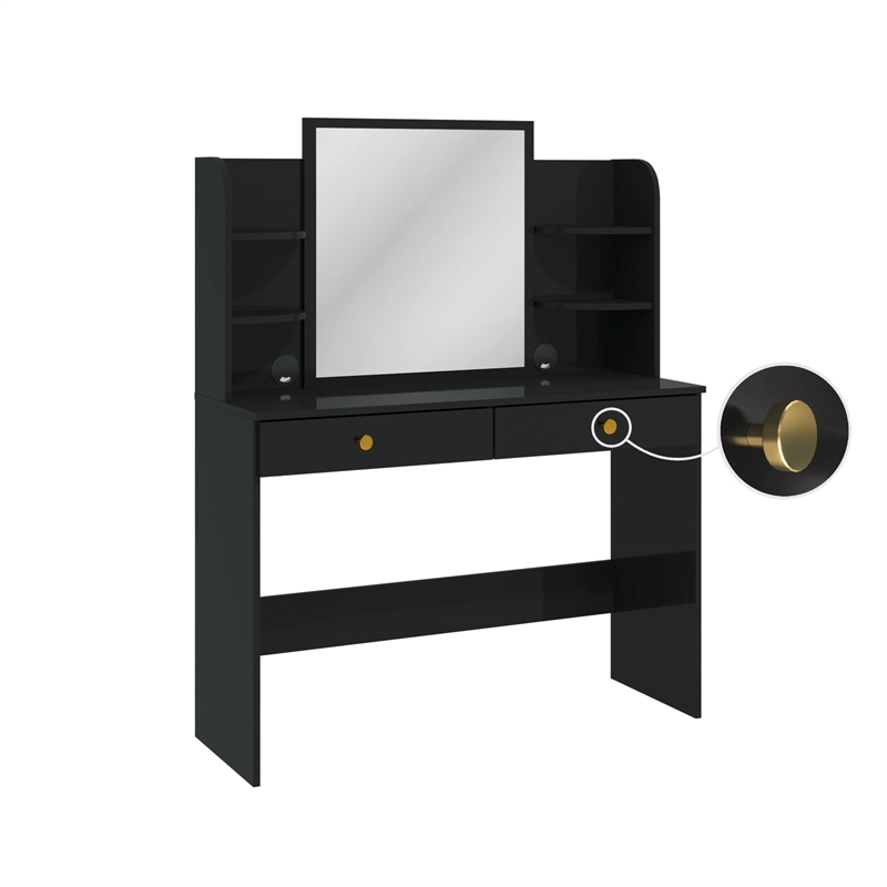 Boahaus Cixi Vanity Desk (Black)