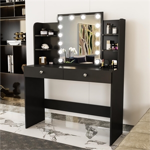 Boahaus Cixi Vanity Desk (Black)