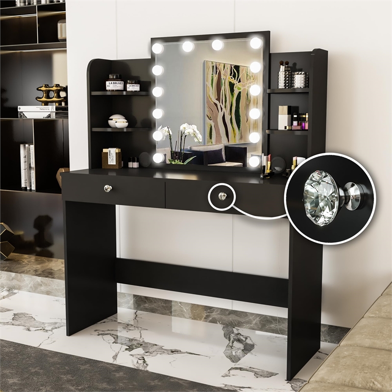 Boahaus Cixi Vanity Desk (Black)