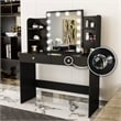Boahaus Sophie Vanity Desk with Lights (Black)