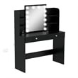 Boahaus Sophie Vanity Desk with Lights (Black)