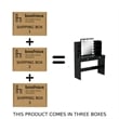 Boahaus Sophie Vanity Desk with Lights (Black)