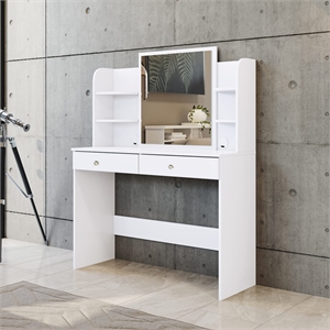 Boahaus Cixi Vanity Desk (White)