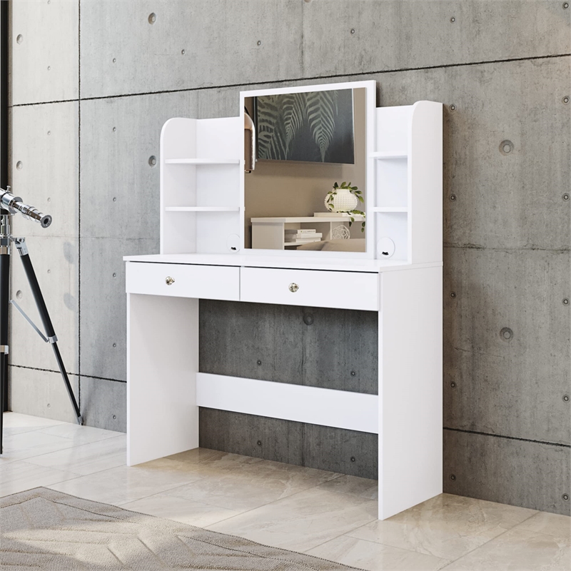 Boahaus Cixi Vanity Desk (White)