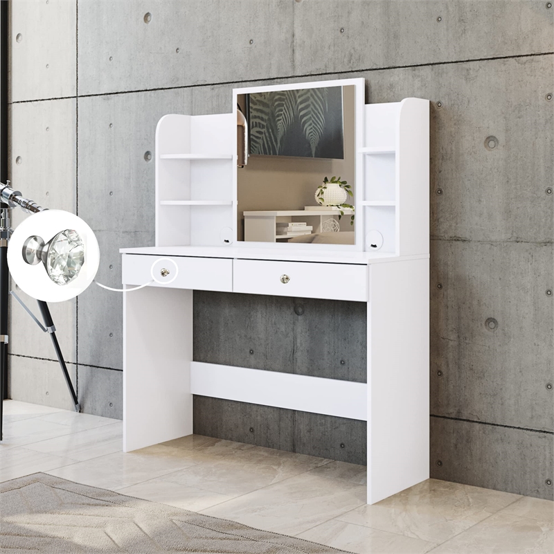 Boahaus Cixi Vanity Desk (White)