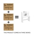 Boahaus Sophie Vanity Desk with Lights (White)