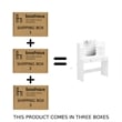Boahaus Sophie Vanity Desk with Lights (White)