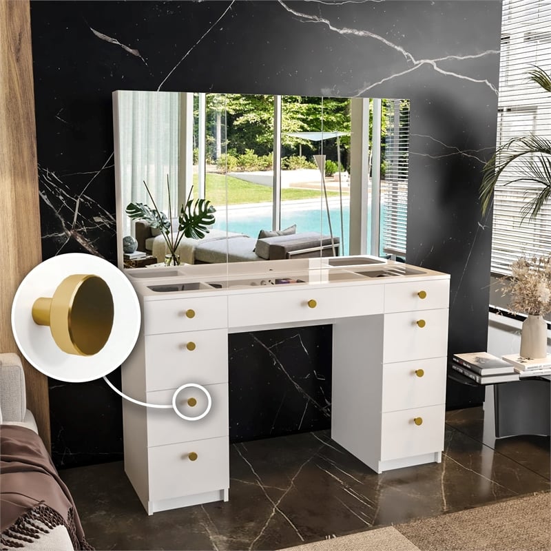Boahaus Lily Vanity Desk (White)