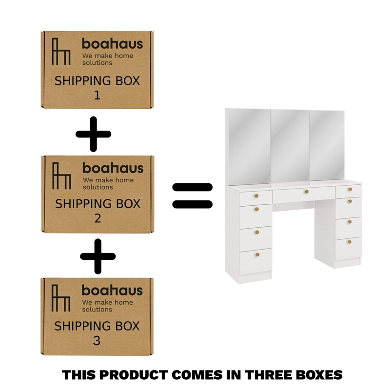 Boahaus Lily Vanity Desk (White)