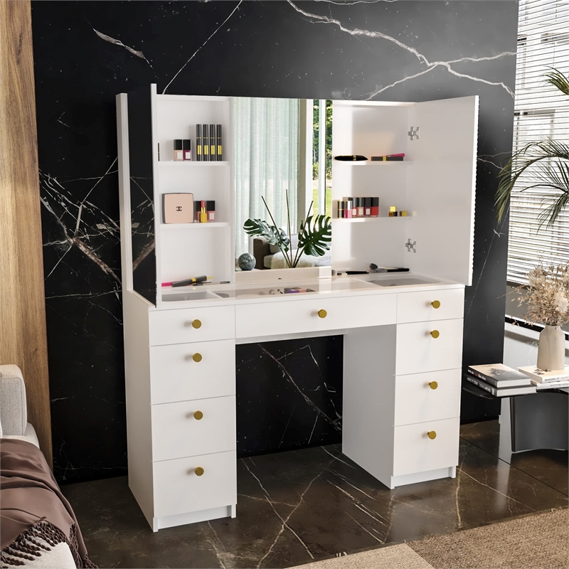Boahaus Lily Vanity Desk (White)