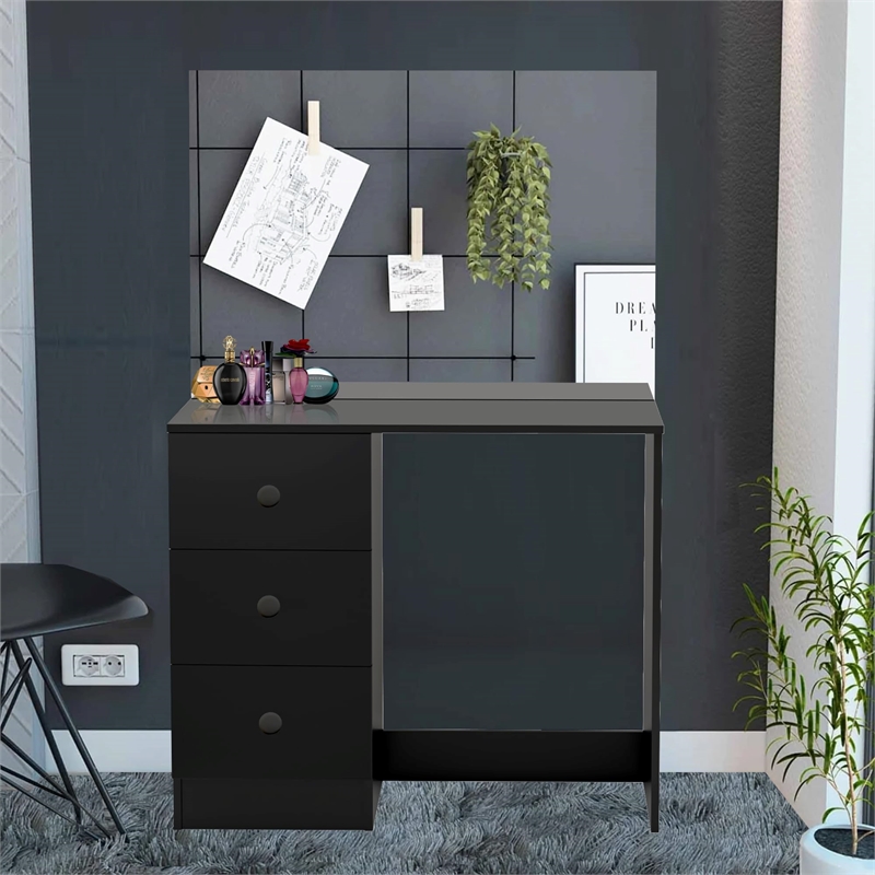 Boahaus Kira Vanity Desk (Black)