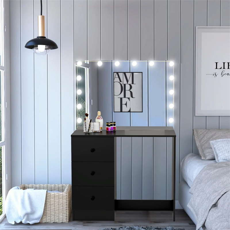 Boahaus Amelia Vanity Desk (Black)