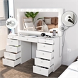 Boahaus Orla Vanity Desk (Crystal Ball Knobs)