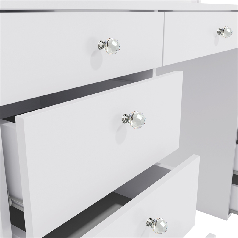 Boahaus Orla Vanity Desk (Crystal Ball Knobs)